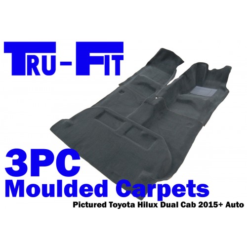 Toyota Hilux Auto Transmission Dual Cab 2015 - Onwards 3Pc Moulded Carpet